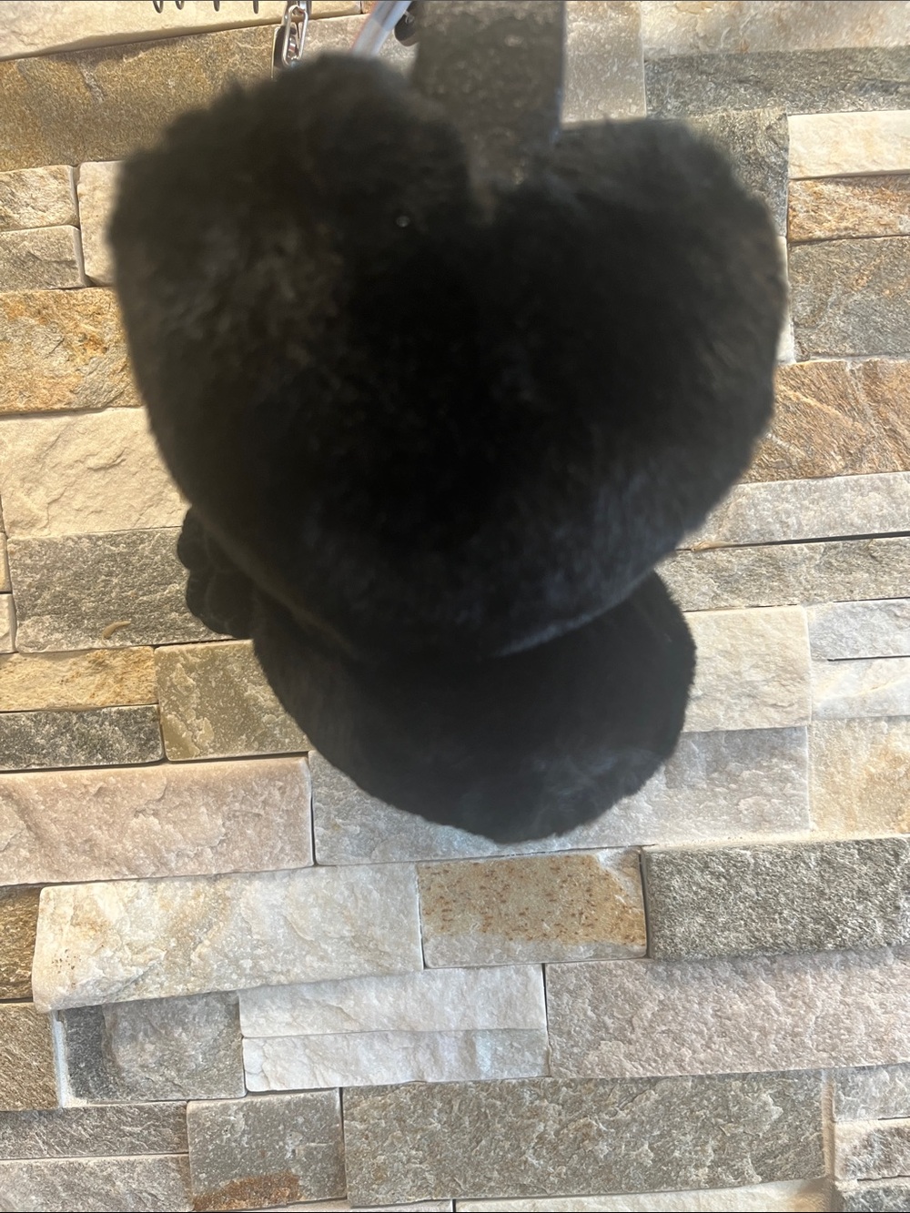 Wonder Nation Faux Fur Trim Knit Gloves NWT in Black